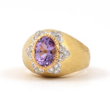 Buccellati Pink Spinel & Diamond Cluster Dome Ring