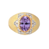 Buccellati Pink Spinel & Diamond Cluster Dome Ring