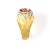 Buccellati Pink Spinel & Diamond Cluster Dome Ring