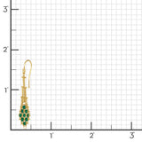 Emerald Suspended Lattice Earrings