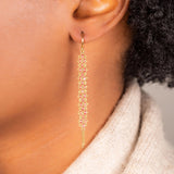 Spinel Woven Textile Earrings