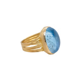 Aquamarine Four Ribbon Ring