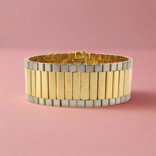 Gold French Brick Bracelet