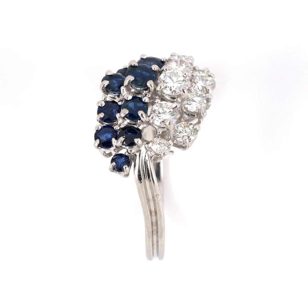 Oscar Heyman Sapphire & Diamond Twist Ring