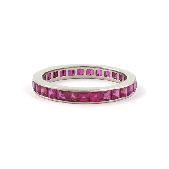 Estate Channel-Set Ruby Eternity Ring