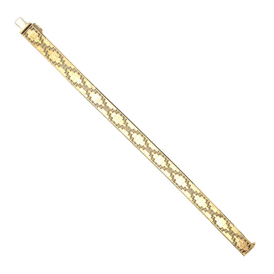 Italian Textured Gold Bracelet