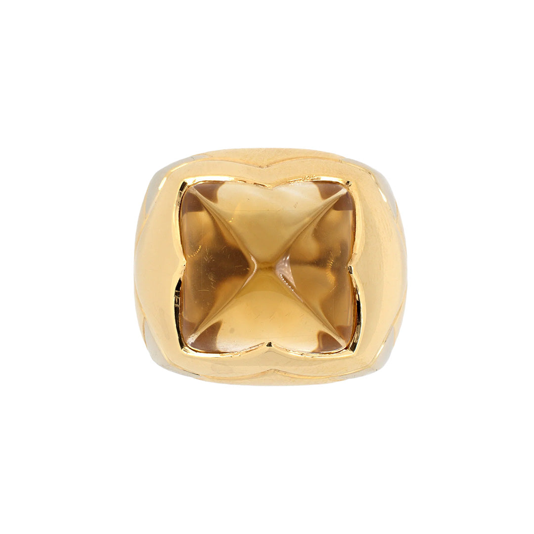 Bulgari Piramide Citrine Puzzle Ring