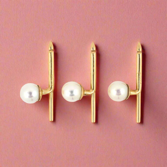 Cartier Pearl 3-Piece Shirt Stud Buttons