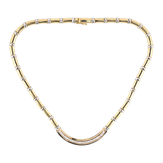 Estate Diamond Bar Link Necklace