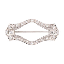 Estate Art Deco Diamond & Platinum Filigree Scarf Pin