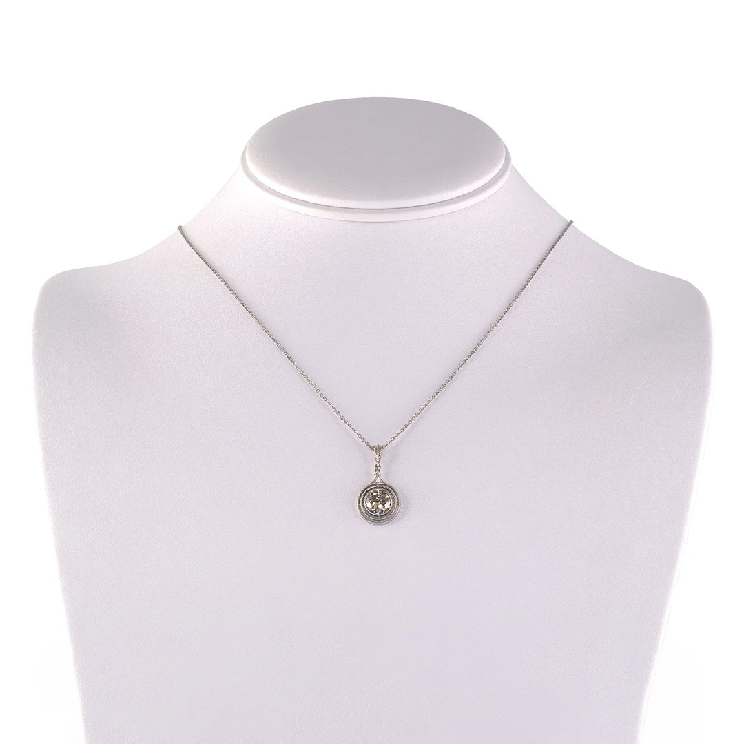 Diamond Tiered Merry Widow Pendant Necklace