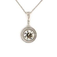 Estate Diamond Tiered Merry Widow Pendant Necklace