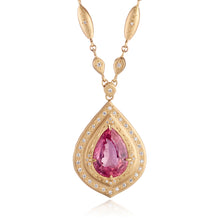 Adel Chefridi Pink Tourmaline Pendant Necklace