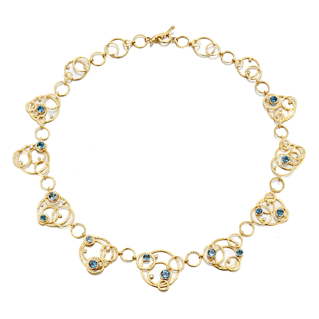 Barbara Heinrich Aquamarine Lace Necklace