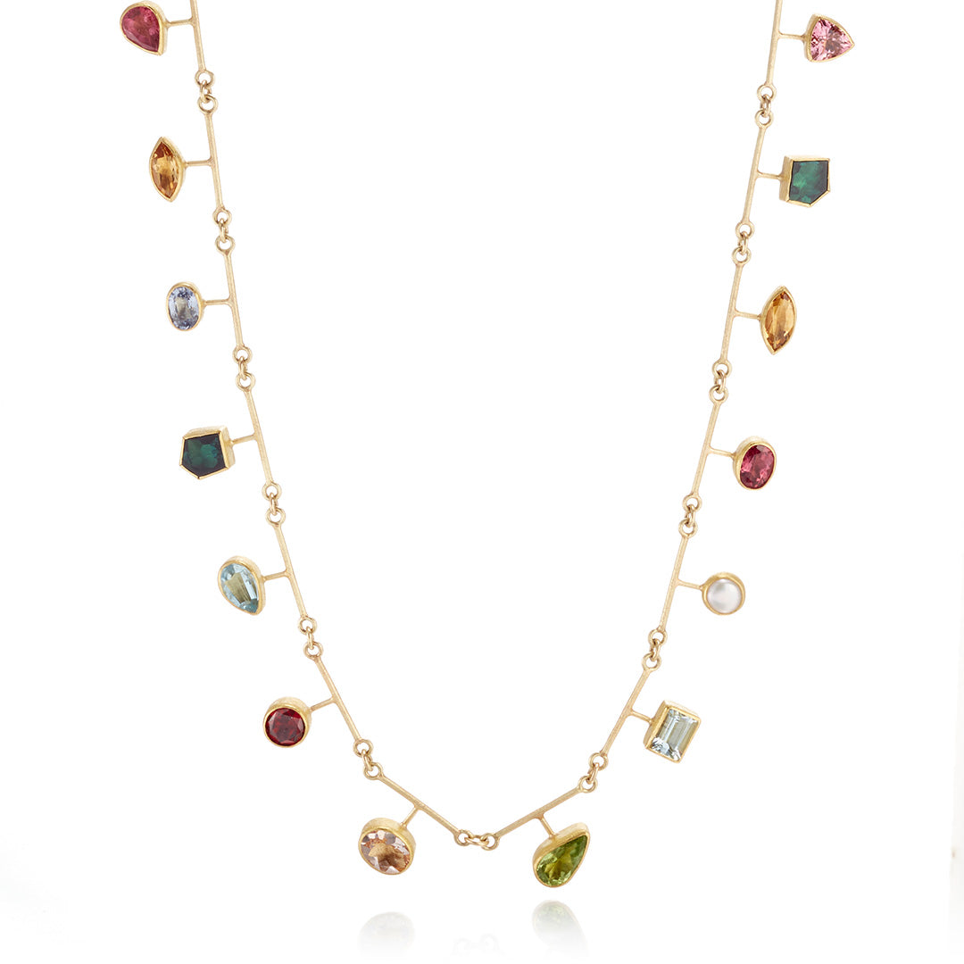 Multi-Color Gemstone Necklace