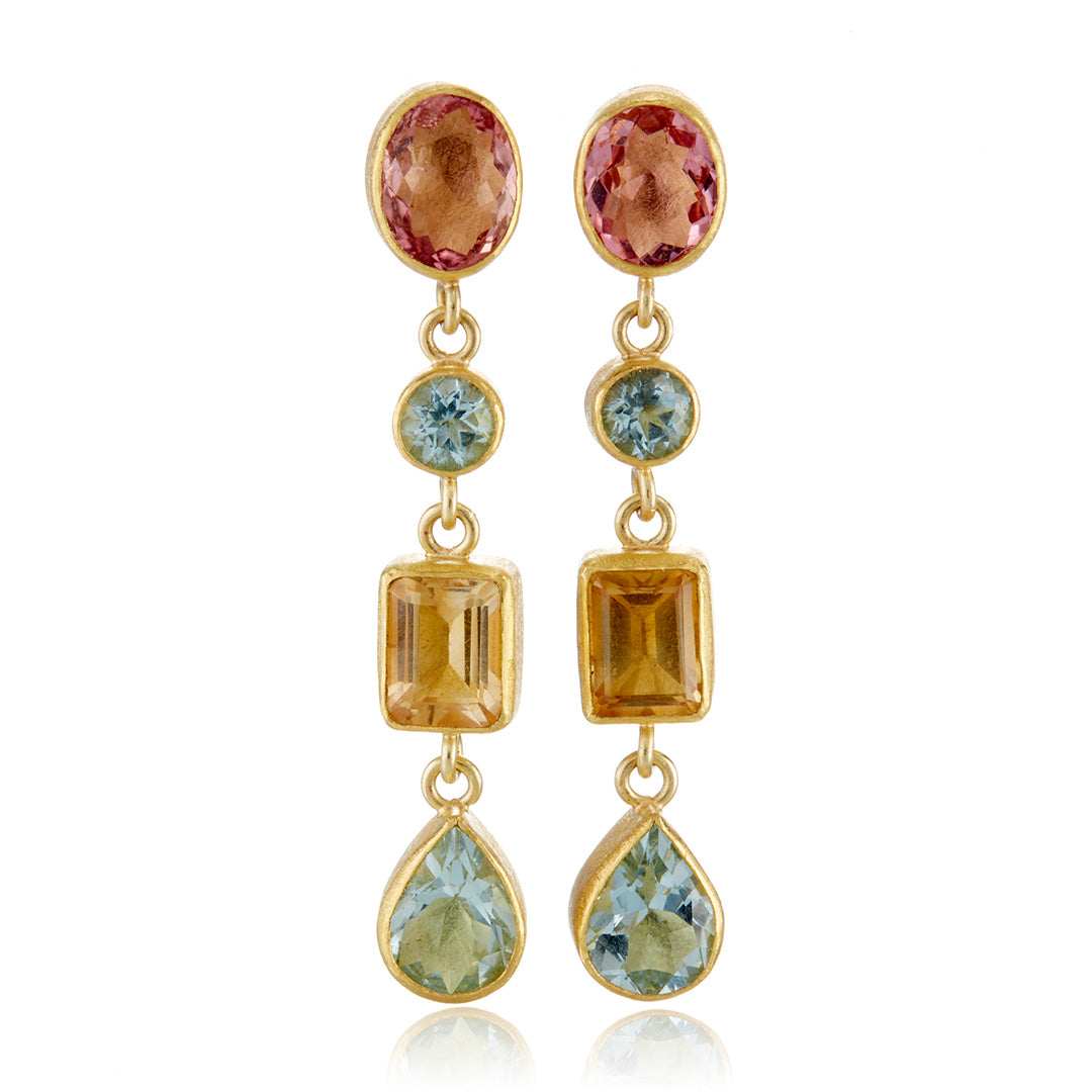 Petra Class Multi-Color Gemstone Earrings