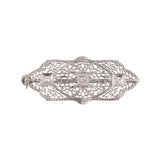 Estate Art Deco Diamond Floral Pin