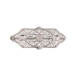 Estate Art Deco Diamond Floral Pin