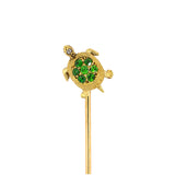 Estate Victorian Demantoid Garnet Turtle Stick Pin