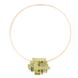 Petra Class Green Tourmaline Pendant/Brooch Necklace