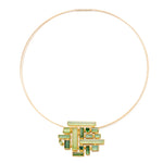 Petra Class Green Tourmaline Pendant/Brooch Necklace