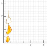 Mexican Fire Opal Triple Drop Earrings