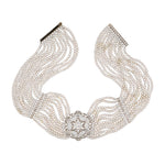Estate Art Deco Diamond & Pearl Choker