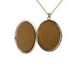 Victorian Pearl & Enamel Locket Pendant Necklace