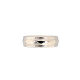 Estate Platinum Grooved Wedding Band