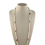 Baroque Pearl & Multi-Color Gemstone Necklace