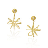 Petra Class Studio Diamond & Gold Wiggle Form Earrings