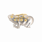 Platinum & Gold Frog Pin