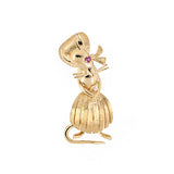 Mouse in Dress & Bonnet Pin