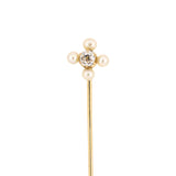 Victorian Natural Pearl & Diamond Stick Pin