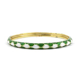 Tiffany Green & White Enamel Bangle
