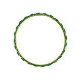 Tiffany Green & White Enamel Bangle