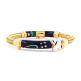 La Nouvelle Bague Enamel Braided Mesh Bangle