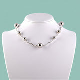 Manfredi White Gold Bubble Necklace