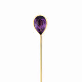 Amethyst Pear-Shaped Stick Pin