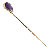 Amethyst Pear-Shaped Stick Pin