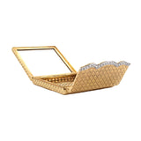 Diamond Woven Weave Compact Mirror