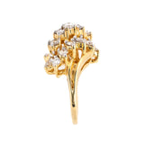 Diamond 3-Row Tiered Twist Ring