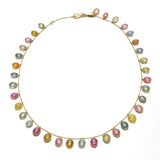 Multicolor Sapphire Fringe Necklace