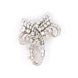 Art Deco Mauboussin Diamond Ribbon Pin