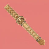 Gold & Enamel Buckle Tassel Bracelet