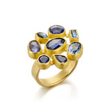 Blue & Purple Sapphire Mosaic Ring