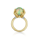 Opal Adorned Hands Ring