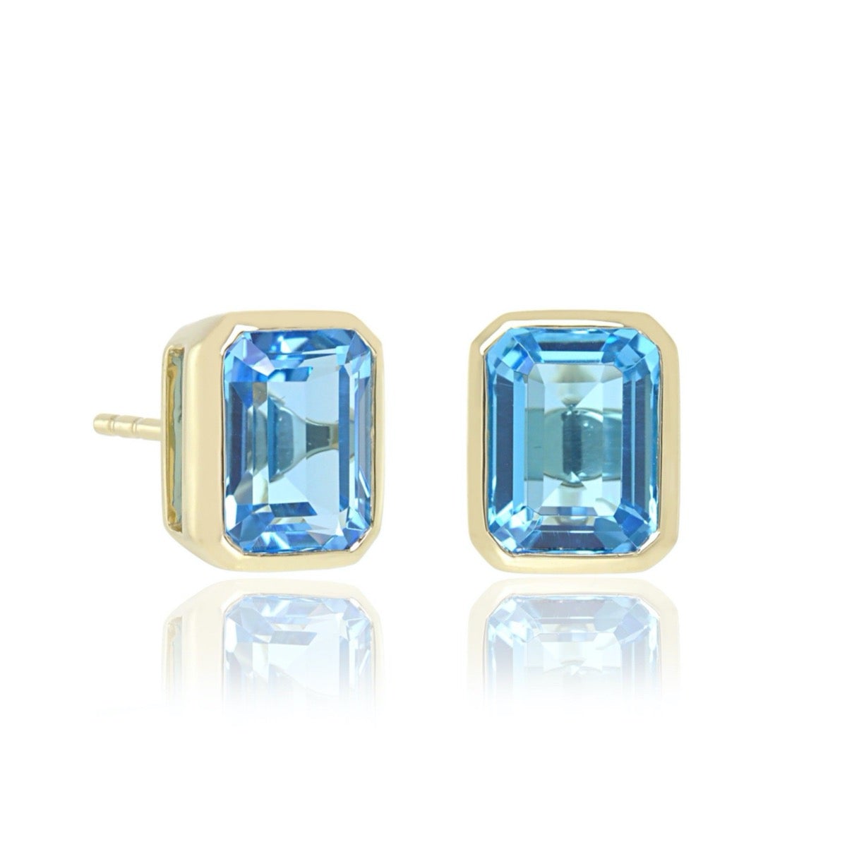 Gump's Signature Newport Earrings in Swiss Blue Topaz