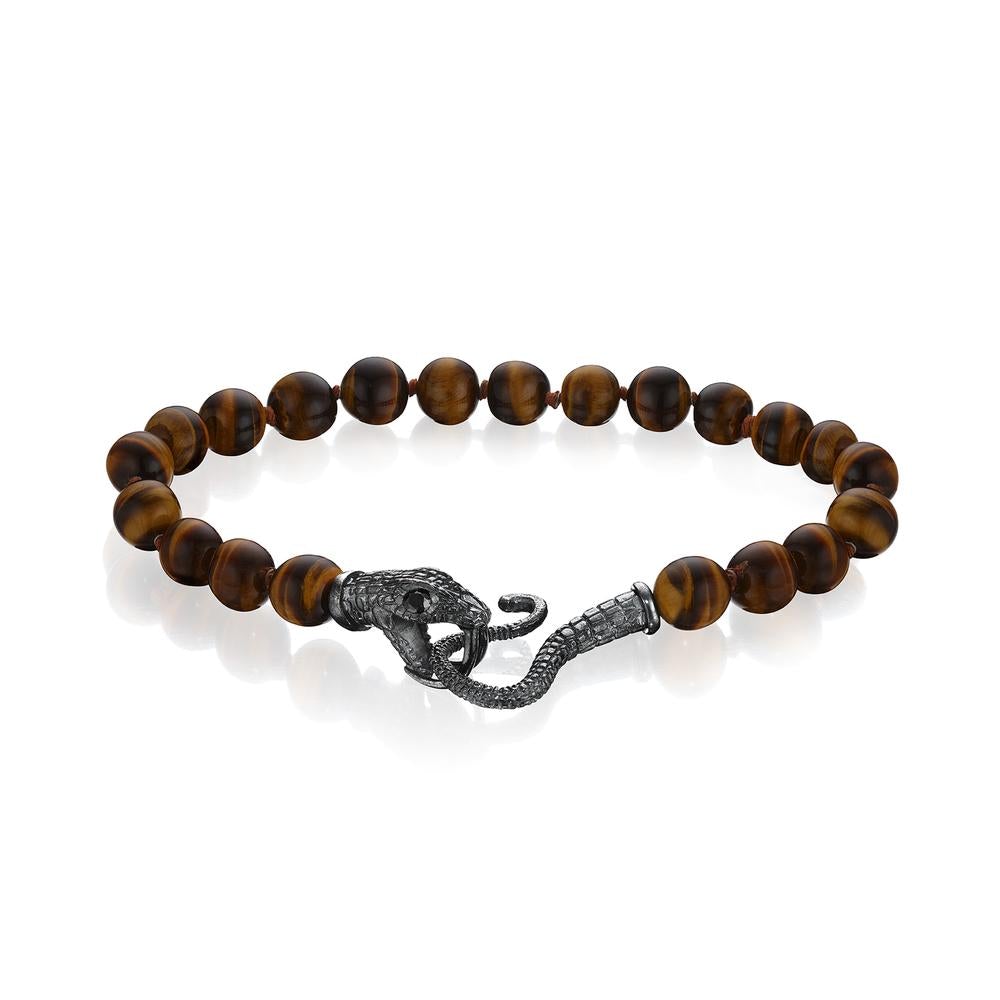 Anthony Lent Tiger's Eye Serpent Bracelet