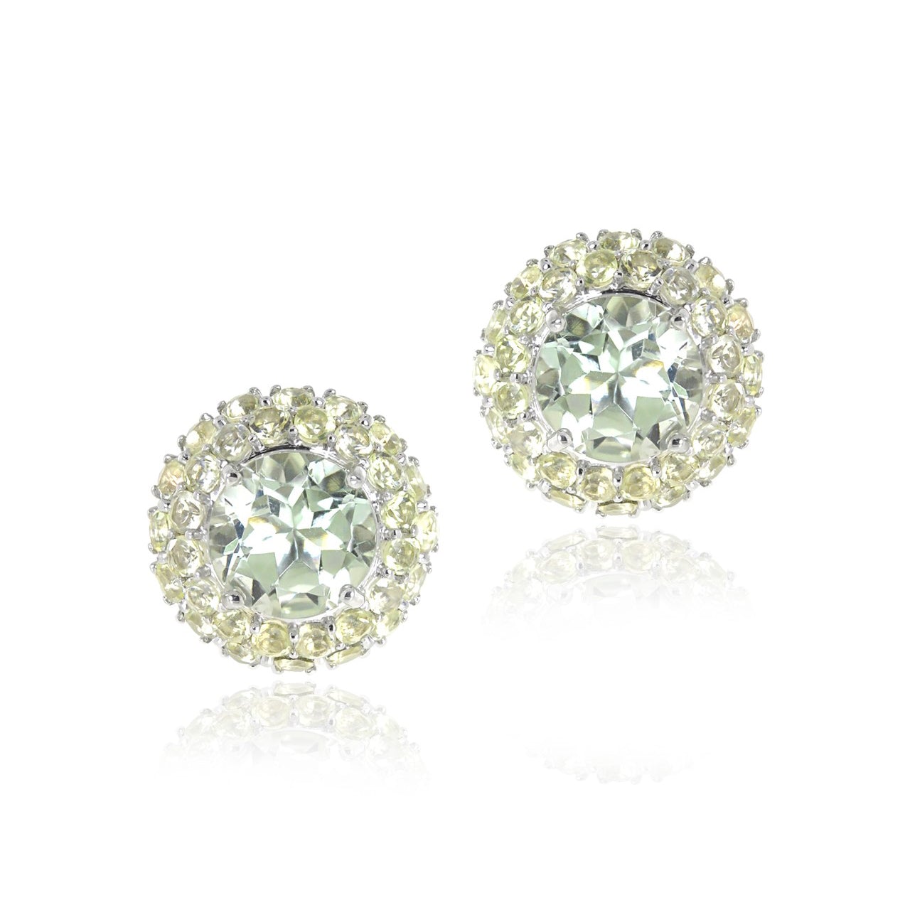 Gump's Signature Green & Lemon Quartz Pavé Earrings